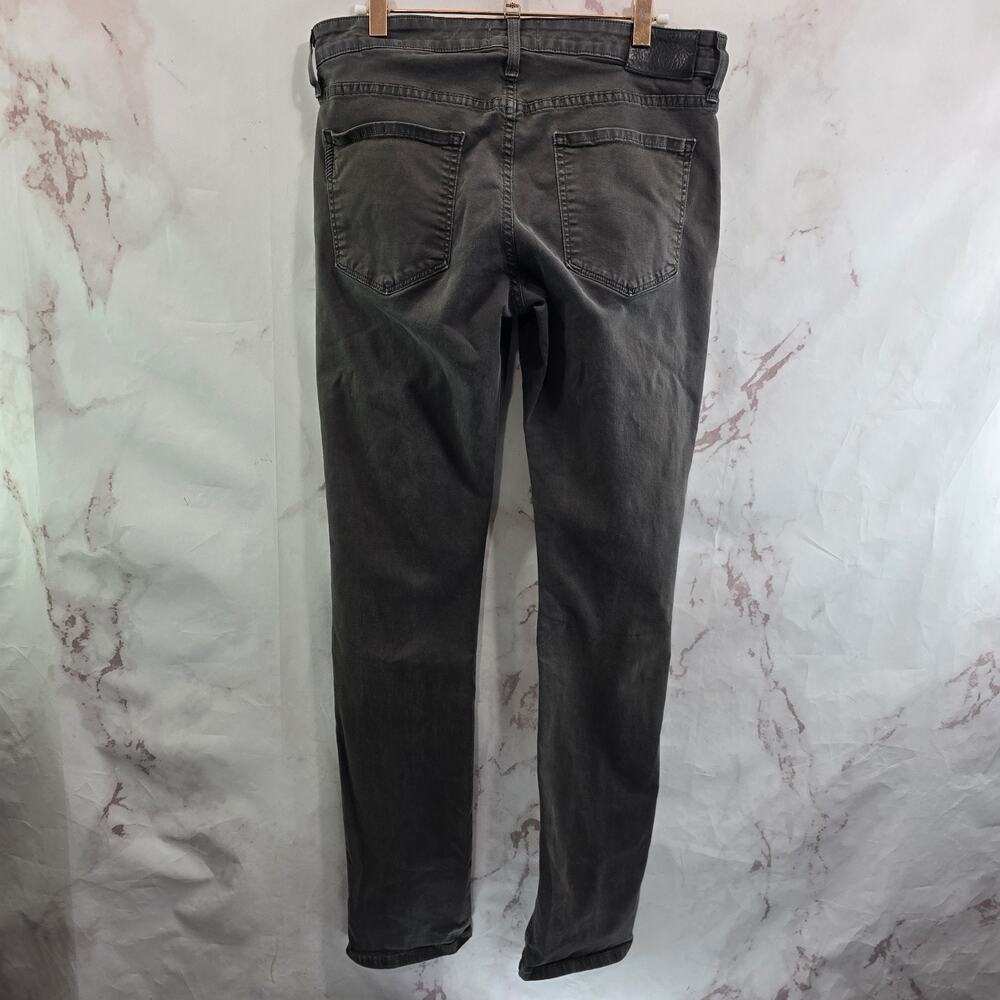 Paige Jeans Mens 31 X 32 Gray Lennox Charcoal Slim Straight Stretch Denim Vtg